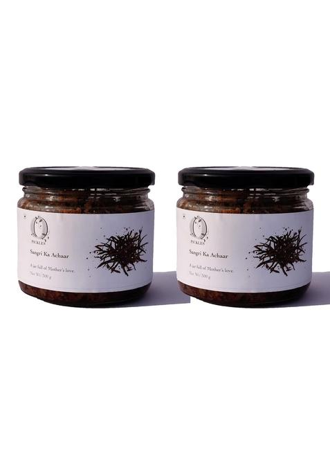 Opickles Homemade Sangri Pickle Tenti Kair Traditional Taste Flavourful Delicious Marwadi Rajasthani Delicacy Ker Sangari Pickles No Added Preservatives Chemical Free 300G Combo Pack