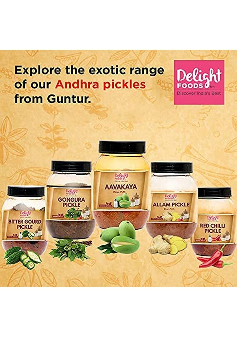 Delight Foods Special Andhra Pickles 750G 250G X 3 Red Chilli