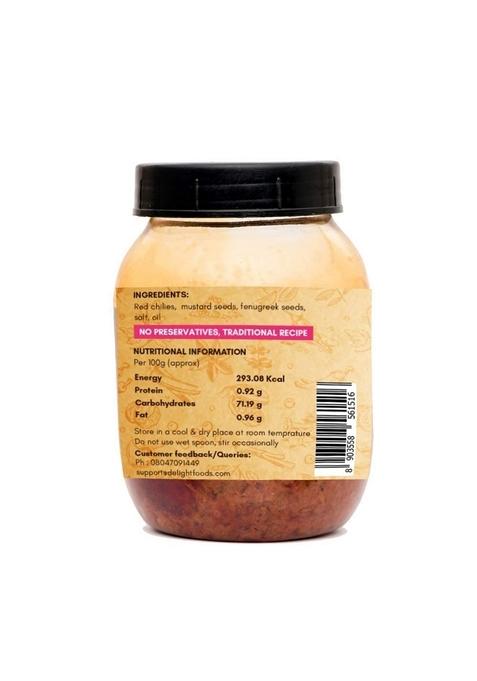 Delight Foods Special Andhra Pickles 750G 250G X 3 Red Chilli