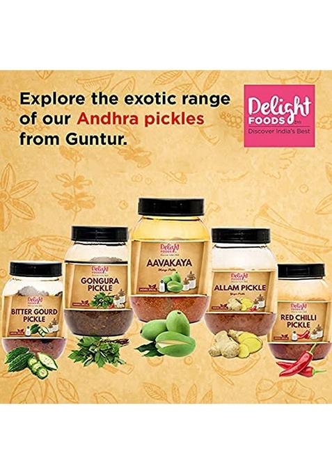 Delight Foods Special Andhra Pickles 750G 250G X 3 Red Chilli