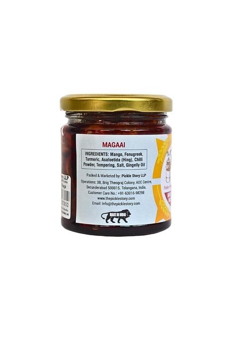 The Pickle Story An Authentic Homemade Dry Stuffed Mango Chunky Mota Pieces With Fenugreek Paste Maagai | Tangy Spicy Sour And Salty South Indian Style 200Gm
