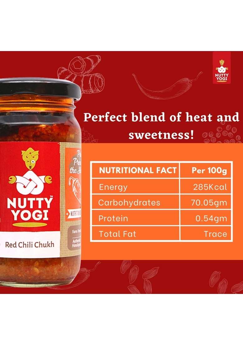 Nutty Yogi Red Chilli Chukh Pickle Chilly Spicy Ethnic 250Gm Pack Of 1 - Indya