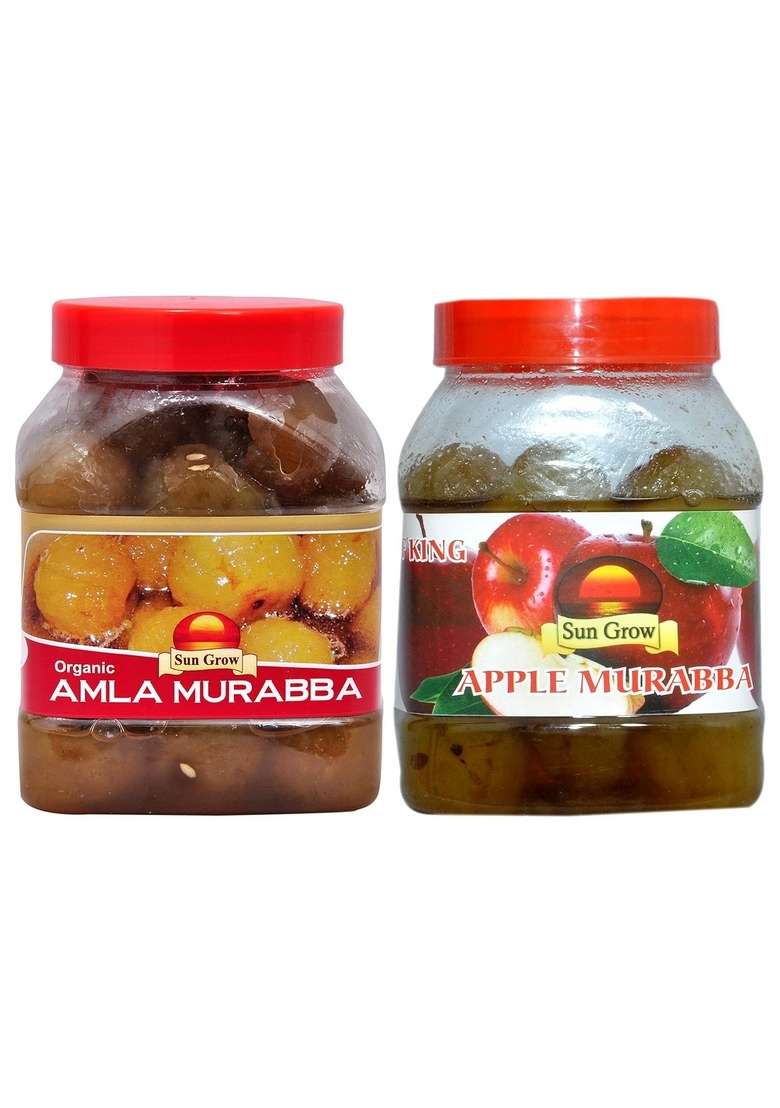 Sun Grow Food Combo Pack Of 2Kg The Real Taste Maa Ka Hath Swad Organic Amla Murabba Ingredient Fenugreek Clove Muskmellon Seeds Cardamom Elichie 1Kg Home Made Sweetish Prepared By Kashmiri Green Apples Immunity Booster Apple - Indya