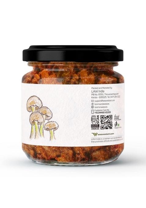 Looms Weaves Weaves™ Homemade Mushroom Pickle 250 Gm Handmade Preservative Free Grandma’S Secret Recipe Kerala Style