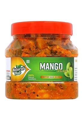 Natural Hub Presents Mango Pickle Mother Made Recipe With 100 Ingredients No Added Flavors| Homemade North Indian Style Kachha Aam Ka Achaar 500Gm