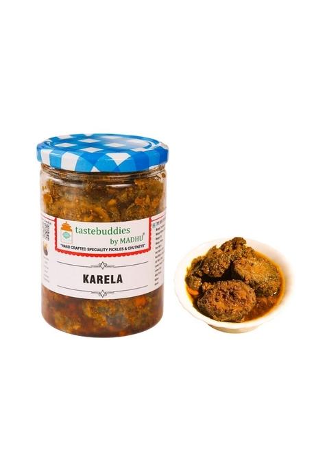 Tastebuddies By Madhu Madhu® Karela Pickle 450 Gm Handcrafted Homemade Artisan Bitter Gourd Roasted Spices In Wood Pressed Mustard Oil Authentic Flavorful Rich Antioxidants