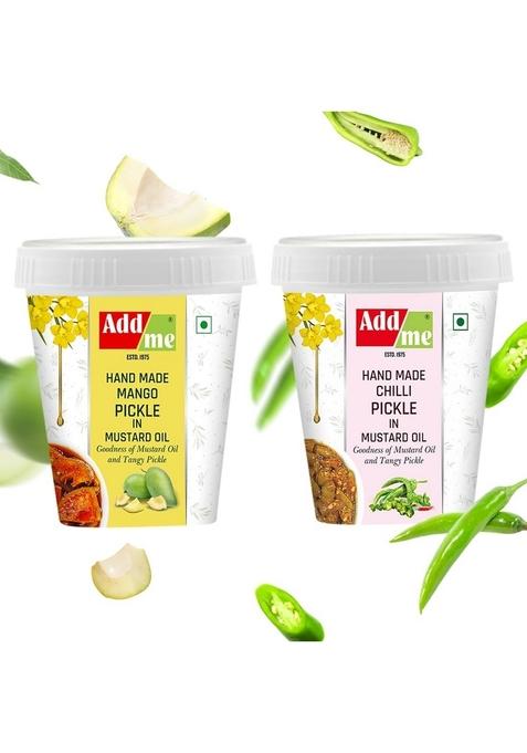 Add Me Handmade Mango Pickles 500G Homemade Chilli Pickle In Mustard Oil Combo Pack