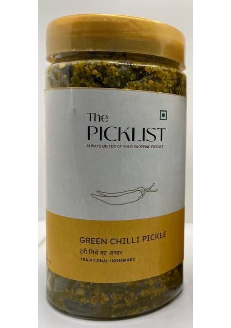 The Picklist Green Chilli Pickle| Hari Mirch Ka Achar | Spicy Tangy Traditional Homemade Recipe Using Pure Mustard Oil| Ghar 350G
