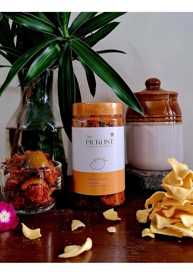 The Picklist Mango Pickle | Aam Ka Achar Tangy Traditional Homemade Recipe Using Pure Mustard Oil Ghar 350G