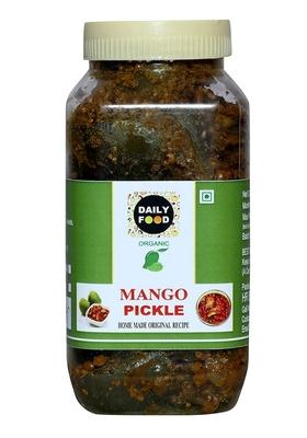 Daily Food Home Made Hand Mother Khada Masala Se Bana Organic Ramkela Rajasthani Mango Pickle Masaledar 400 Gm