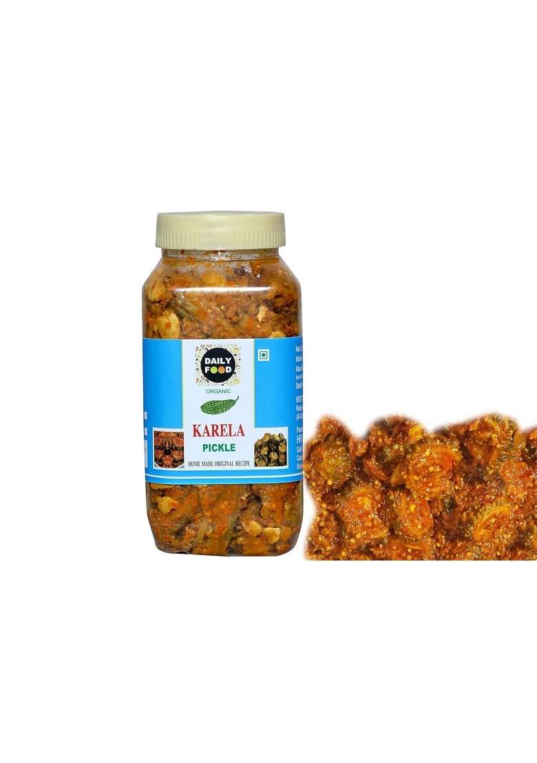 Daily Food Homemade Bittergourd Pickle Karela Ka Achar Traditional Punjabi Flavor Tasty Spicy 400Gm - Indya