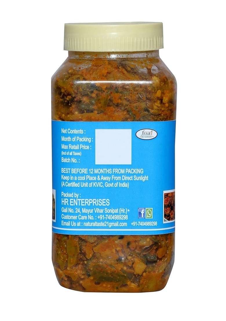 Daily Food Homemade Bittergourd Pickle Karela Ka Achar Traditional Punjabi Flavor Tasty Spicy 400Gm - Indya