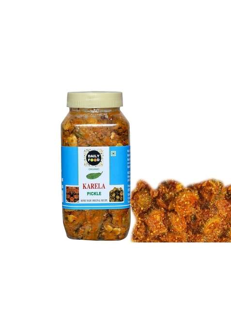 Daily Food Homemade Bittergourd Pickle Karela Ka Achar Traditional Punjabi Flavor Tasty Spicy 400Gm