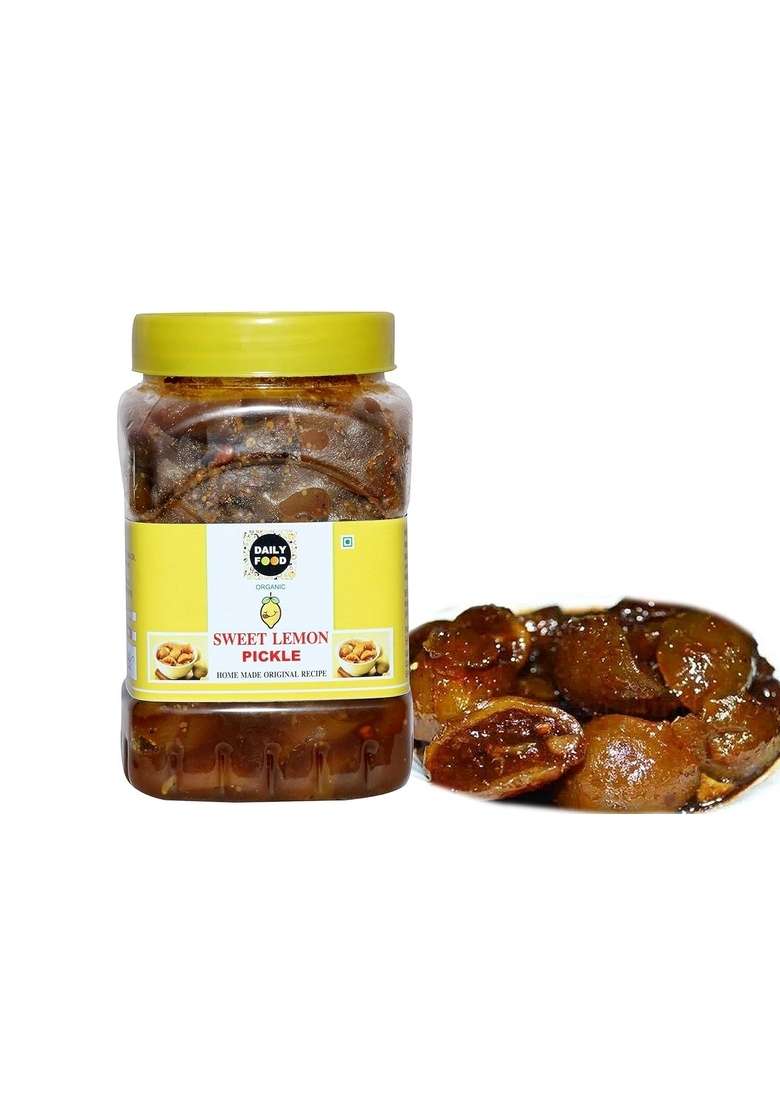 Daily Food Organic Home Made Hand Mother Real Taste Of Pickles Natural Sweet Lemon Pickle Nimbu Ka Achar 400 G - Indya