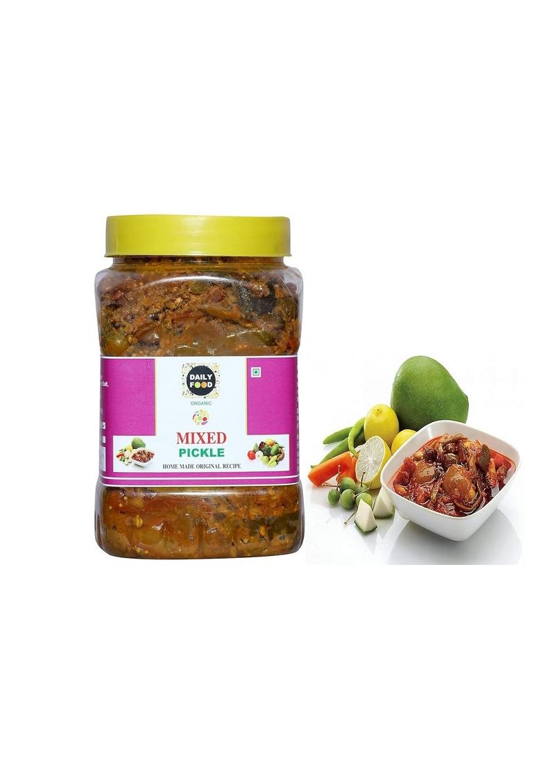 Daily Food Homemade Natural Mixed Pickle Mix Vegetable Achar Traditional Punjabi Flavor Tasty 400Gm