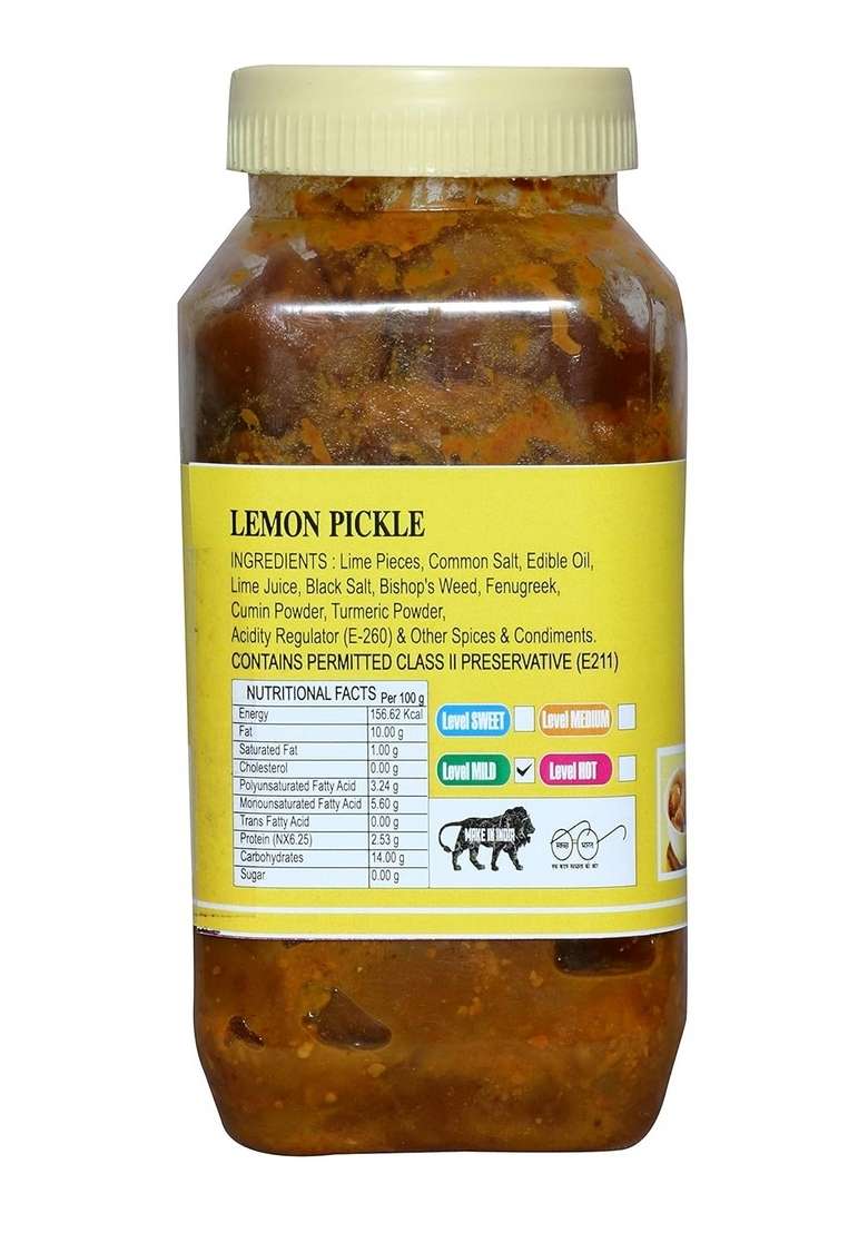 Daily Food Homemade Lemon Pickle Nimbu Ka Achar Traditional Punjabi Flavor Tasty Spicy 400Gm - Indya