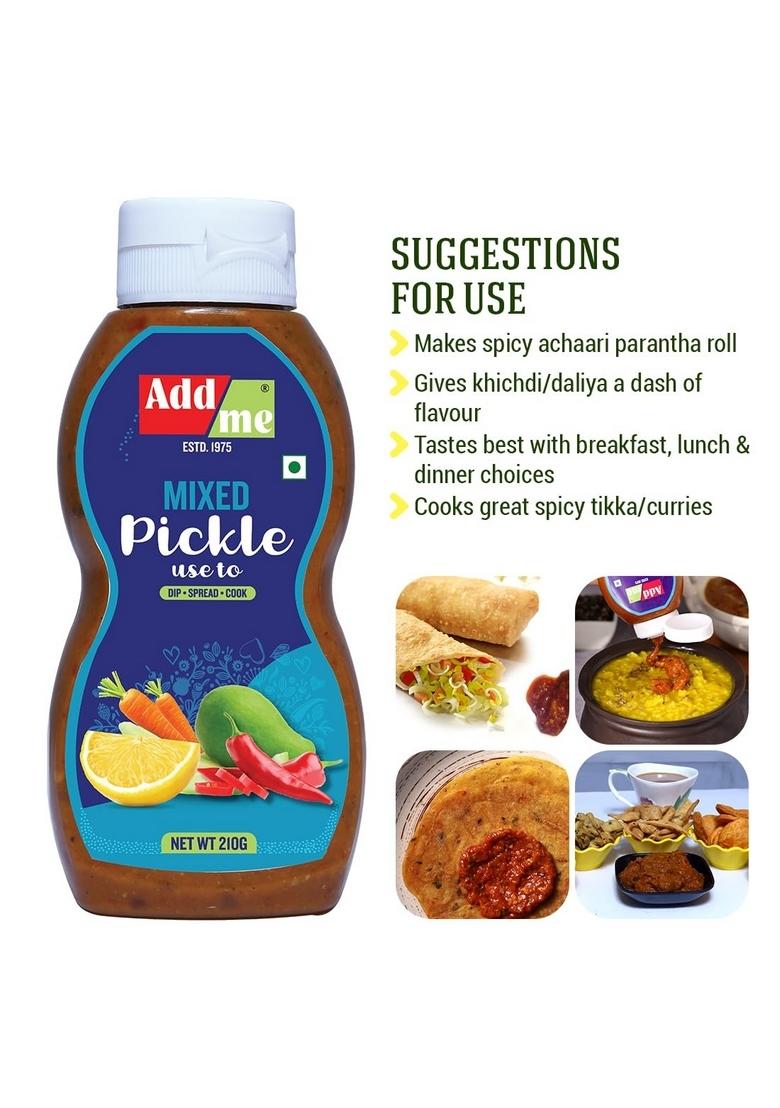 Add Me Home Made Mixed Pickle Chutney 210G Mango Methi Dana Achar Pack Of 2 Classic Indian Sauce 420Gm