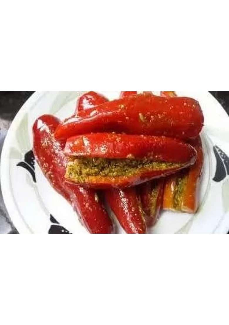 Daily Food Homemade Organic Stuffed Banarasi Red Chilli Pickle Mirchi Ka Achaar 400 - Indya