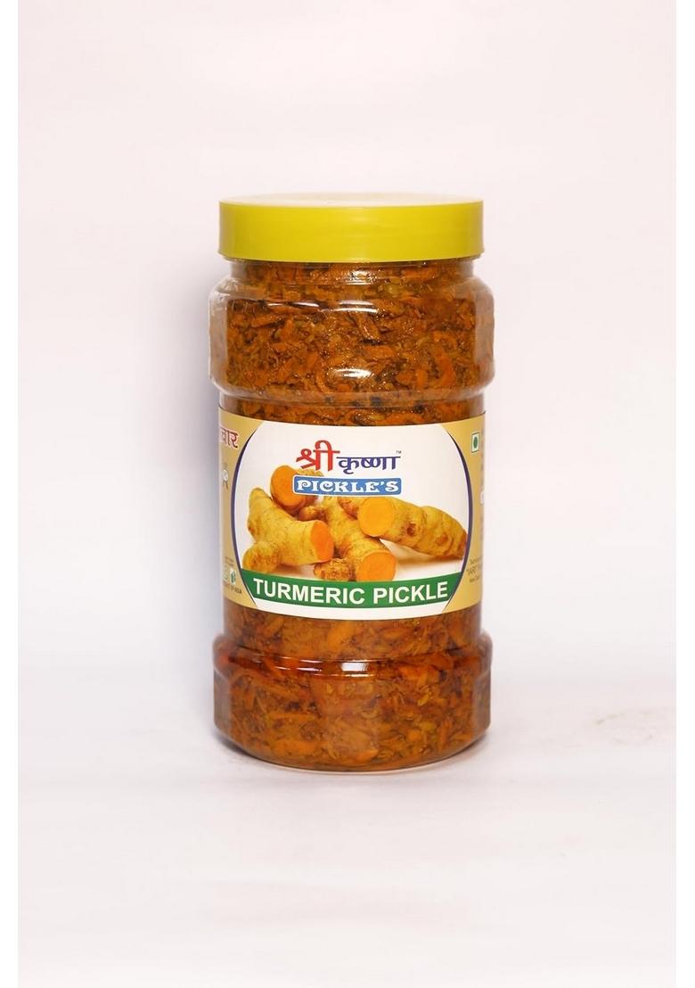 Shri Krishna Pickles Turmuric Haldi Pickle – Kachi Ka Achar In Mustard Oil Truly Homemade Traditional Indian Taste No Preservatives Plastic Jar 900Gm