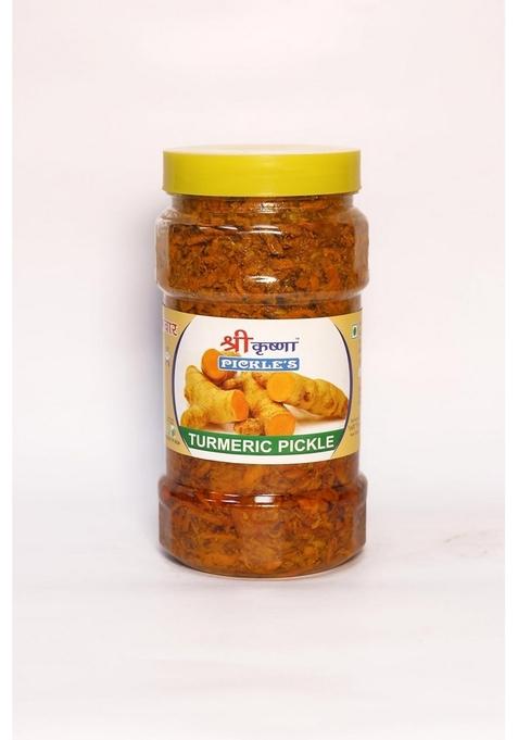 Shri Krishna Pickles Turmuric Haldi Pickle – Kachi Ka Achar In Mustard Oil Truly Homemade Traditional Indian Taste No Preservatives Plastic Jar 900Gm
