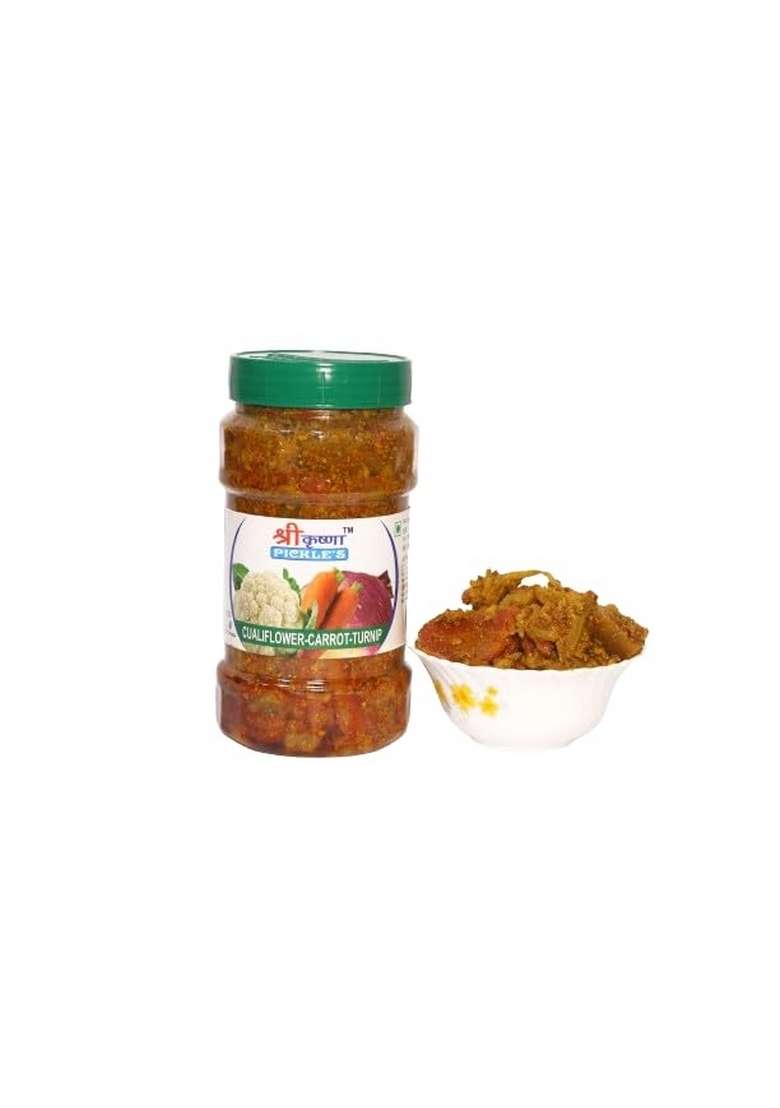 Shri Krishna Pickles Carrot Shalgam Gobhi Pickle Sour Home Made Gajar Ka Khatta Achar No Preservatives With An Authentic Recipe 1Kg - Indya