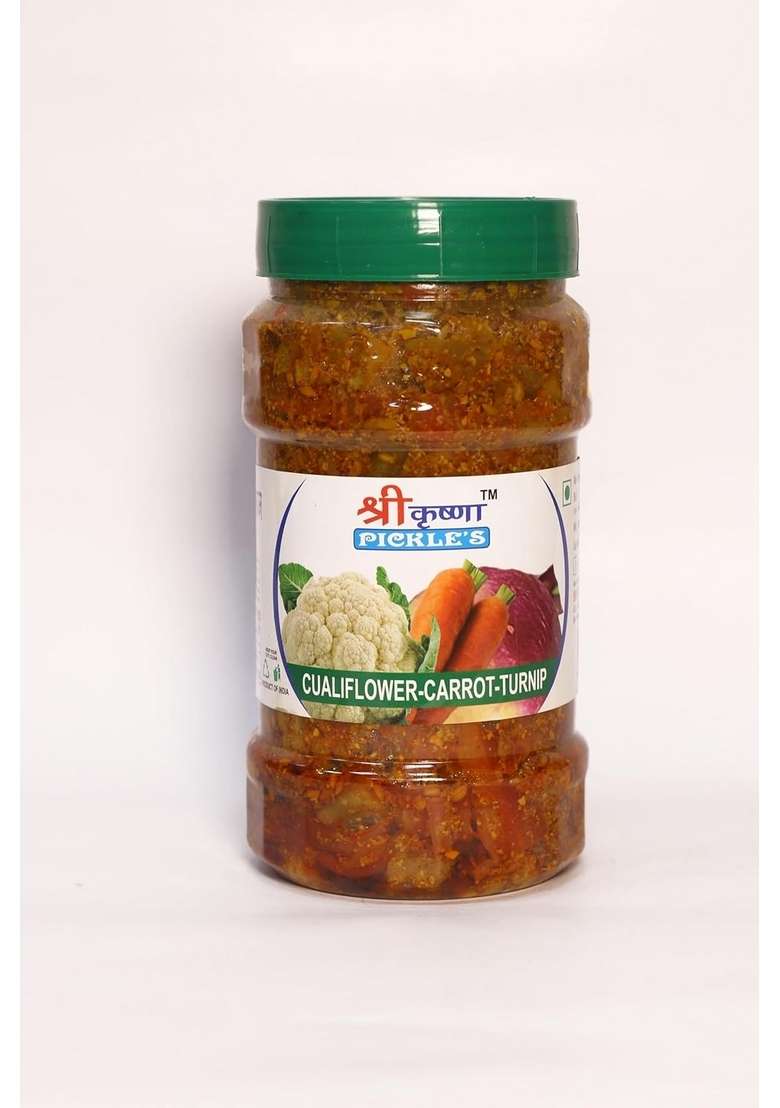 Shri Krishna Pickles Carrot Shalgam Gobhi Pickle Sour Home Made Gajar Ka Khatta Achar No Preservatives With An Authentic Recipe 1Kg - Indya