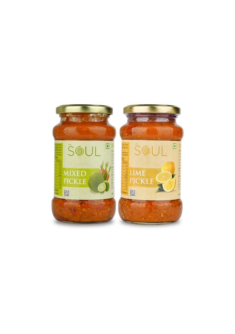 Adf Soul Mixed Pickle And Lime Infused In Sunflower Oil 380 Gm Each - Indya