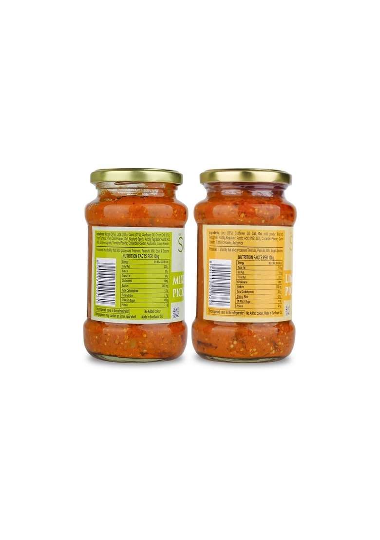 Adf Soul Mixed Pickle And Lime Infused In Sunflower Oil 380 Gm Each - Indya