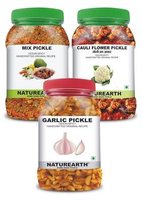 Naturearth 100 Natural Garlic Mix Gobhi Pickle 600 G Primium Quality Achar