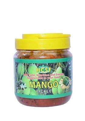 Hcsf Health Care Supplement Foods Mango Pickle| North Indian Style Pickle | Aam Ka Achar Homemade Raw Sweet Dry And Spicy 100 Natural Ingredients No Preservatives Or Chemicals Pack Of 1 500Gm