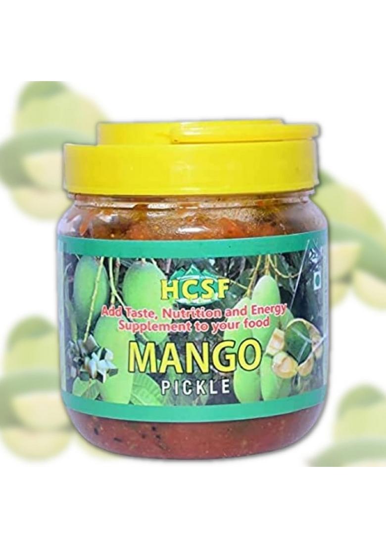 Hcsf Health Care Supplement Foods Mango Pickle| North Indian Style Pickle | Aam Ka Achar Homemade Raw Sweet Dry And Spicy 100 Natural Ingredients No Preservatives Or Chemicals Pack Of 1 500Gm