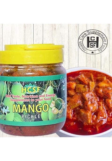 Hcsf Health Care Supplement Foods Mango Pickle| North Indian Style Pickle | Aam Ka Achar Homemade Raw Sweet Dry And Spicy 100 Natural Ingredients No Preservatives Or Chemicals Pack Of 1 500Gm