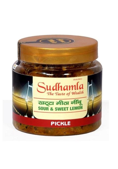 Sudhamla Lemon Pickle 200G Of Khatta Nimbu With Garam Masala Fresh Indian Recipe Adrak Packed In Achar Glass Pack Oil Free And Bursting Flavor Authentic