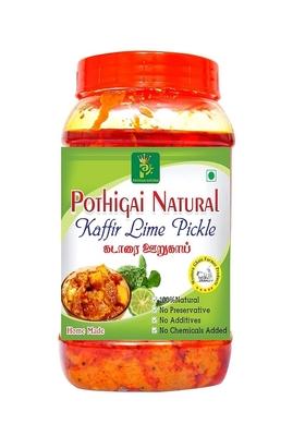Pothigai Natural Kaffir Lime Pickle 250 G Pure Home Made With Wooden Cold Pressed Gingelly Oil No Preservatives 100 Pack Of 1