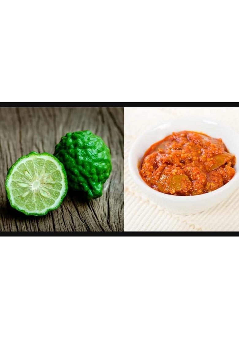 Pothigai Natural Kaffir Lime Pickle 250 G Pure Home Made With Wooden Cold Pressed Gingelly Oil No Preservatives 100 Pack Of 1