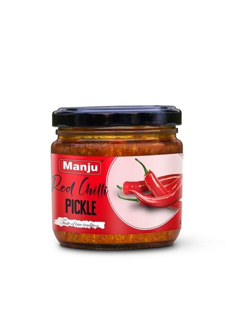 Manju Red Chilli Pickle 300G Traditional Indian Condiment