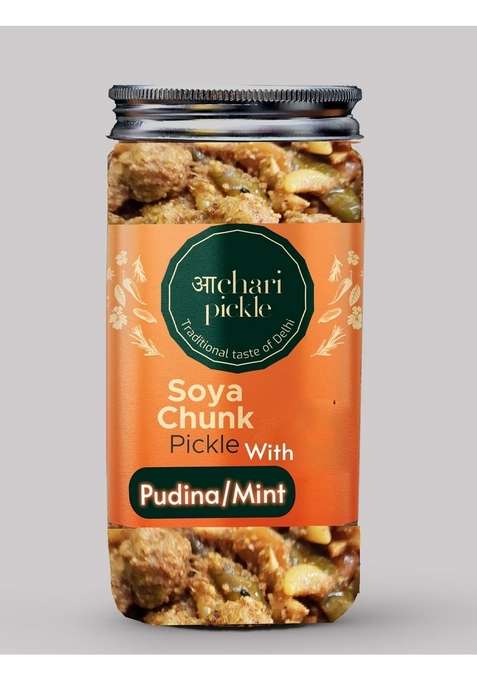 Achari Pickles Soya Chunk Pickle With Pudina I Home Made Delhiwala Soyabean Mint Flavor 400Gm Taste Bhi Health ||Ghar Ka Achar | Vegeterians Mutton