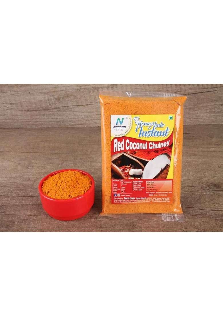 Neelam Foodland Red Coconut Chutney Mix Traditional Spicy Powder Classic Aromatic 200 G - Indya