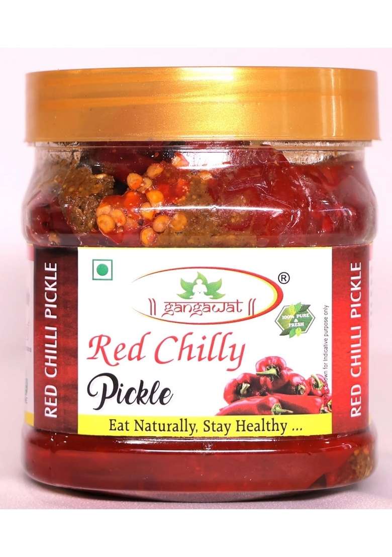 Gangawat Red Chilly Pickle 400Gram - Indya