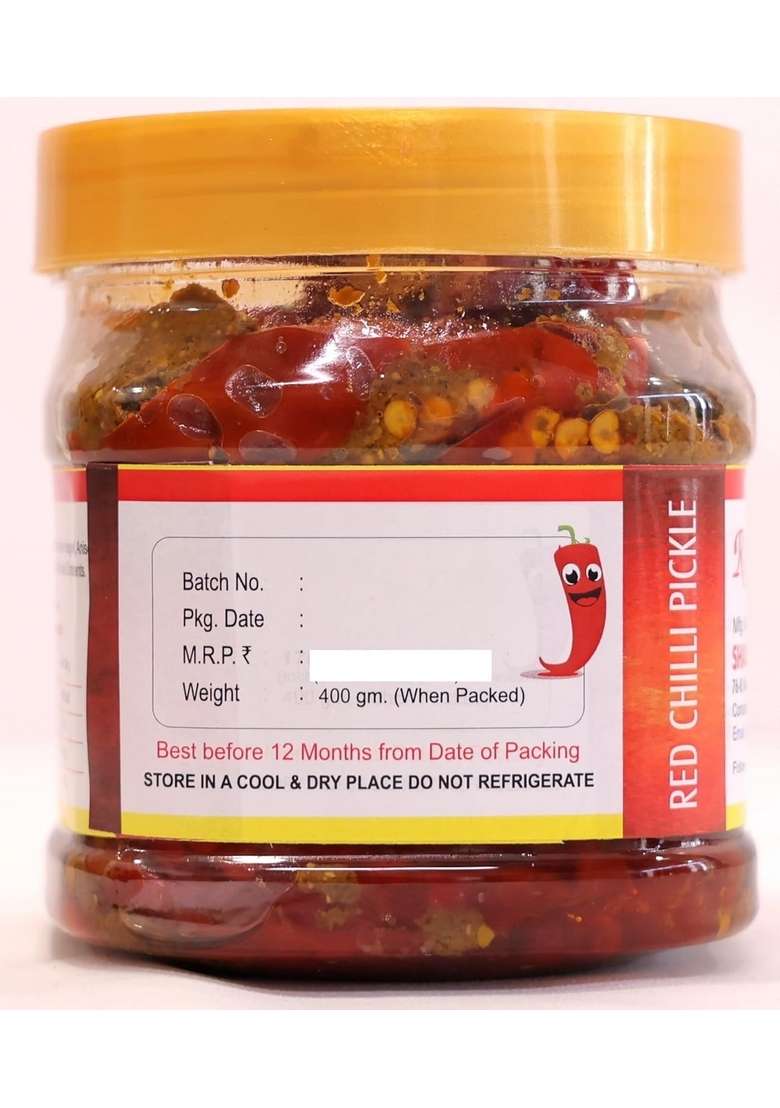 Gangawat Red Chilly Pickle 400Gram - Indya