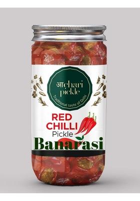 Achari Pickles Banarasi Red Chilli Pickle Homemade Fresh Laalmirch Ka Aachar 400G Organic North Indian | Healthy Traditional Home Made Achaar