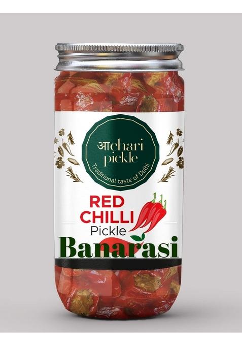 Achari Pickles Banarasi Red Chilli Pickle Homemade Fresh Laalmirch Ka Aachar 400G Organic North Indian | Healthy Traditional Home Made Achaar