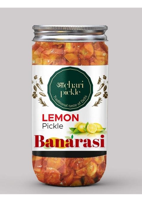 Achari Pickles Banarasi Lemon Pickle Homemade Fresh Neembu Ka Aachar 400G Mother’S Recipe | Organic North Indian Healthy Traditional Home Made Achaar