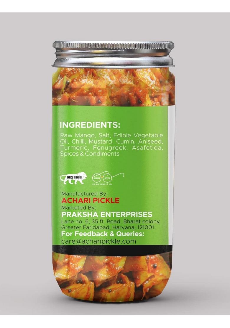 Achari Pickles Marwadi Mango Pickle Homemade Fresh Aam Ka Aachar 400G Organic North Indian | Healthy Traditional Home Made Achaar