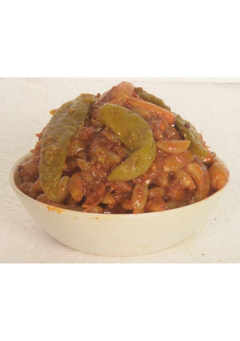 Achari Pickles Banarasi Garlic Green Chilli Pickle Homemade Lehsun Harimirch Aachar 400G Mother’S Recipe | Organic North Indian Healthy Traditional Home Made Achaar