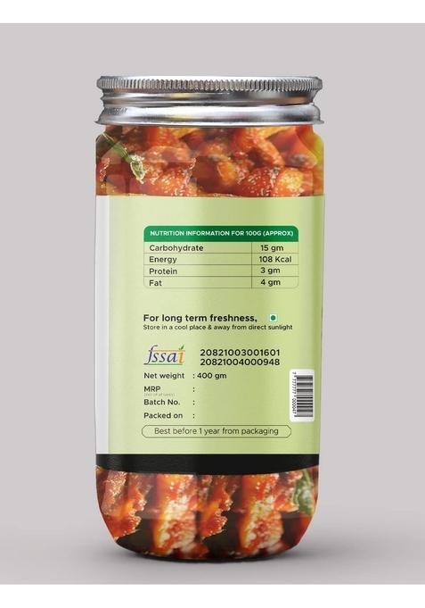 Achari Pickles Lucknawi Lemon Garlic Pickle Homemade Neembu Lehsun Ka Aachar 400G Mother’S Recipe | Organic North Indian Healthy Traditional Home Made Achaar