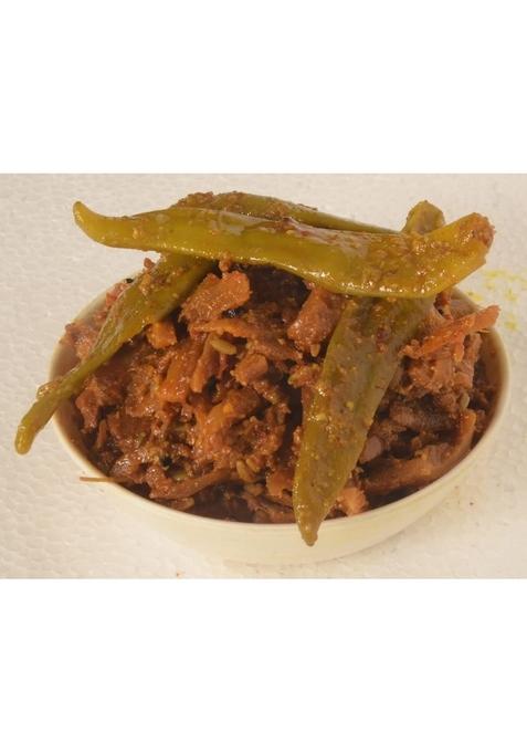 Achari Pickles Lucknawi Ginger Green Chilli Pickle Homemade Adrak Harimirch Aachar 400G Organic North Indian | Healthy Traditional Home Made Achaar