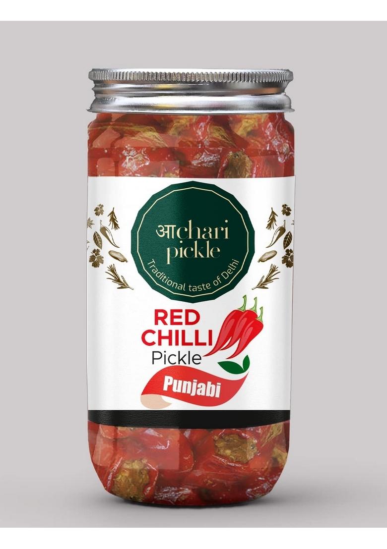 Achari Pickles Punjabi Red Chilli Pickle Homemade Fresh Laalmirch Ka Aachar 400G Organic North Indian | Healthy Traditional Home Made Achaar