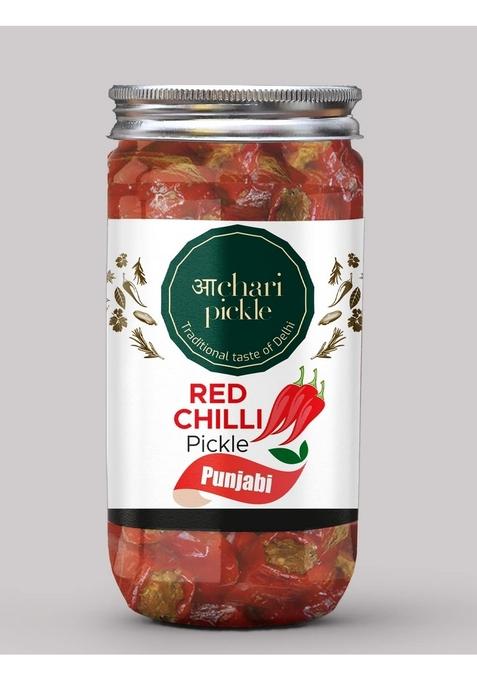 Achari Pickles Punjabi Red Chilli Pickle Homemade Fresh Laalmirch Ka Aachar 400G Organic North Indian | Healthy Traditional Home Made Achaar