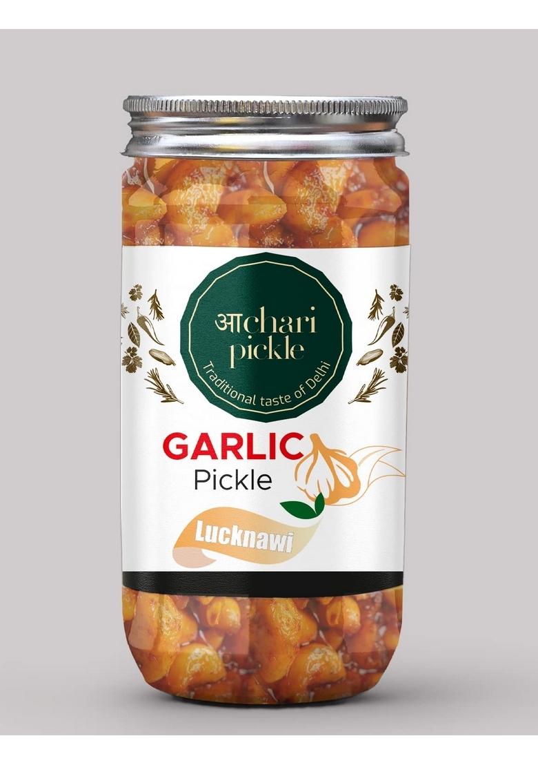 Achari Pickles Lucknawi Garlic Pickle Homemade Fresh Lehsun Ka Aachar 400G Organic North Indian | Healthy Traditional Home Made Achaar